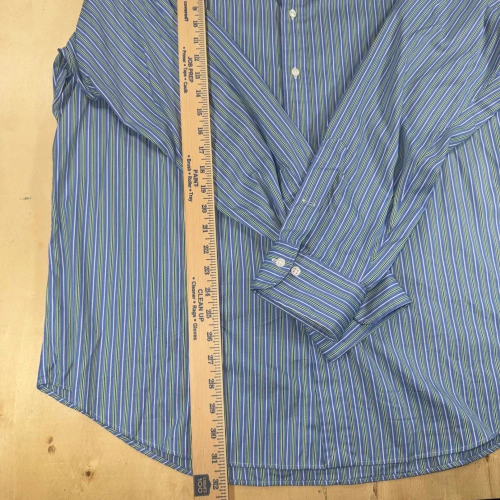 Polo Ralph Lauren Regent Mens 17.5 34/35 Classic Fit Striped Button Down Shirt